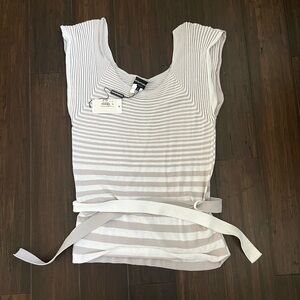 Emporio Armani - knit belted top - size IT 48 (US 12)